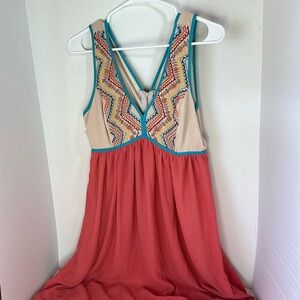 Margo & Sebastian embroidered sleeveless maxi dress size large